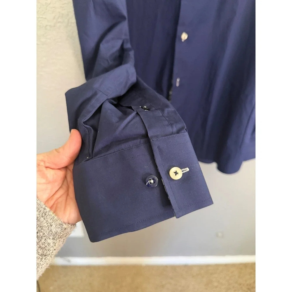 Johnny D Button Down Shirt Mens XXXL Navy Cotton Floral Preppy Work Professional
